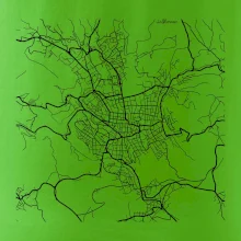 Mapy měst černobílé Jablonec nad Nisou