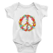 Peace symbol červené květiny