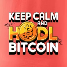 3D nápis Keep Calm and HODL Bitcoin