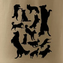 Border kolie siluety