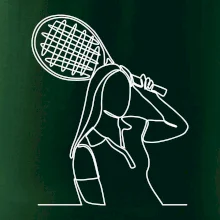 Tenistka  jednim tahem