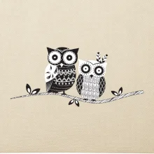 Dvě sovy abstraktní
