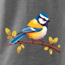 Sýkorka modřinka kreslená