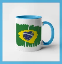 Brazílie vlajka srdce