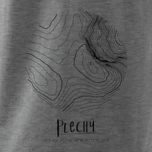 Plechý - vrstevnice v kruhu