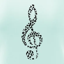 Houslový klíč z not