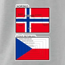 Norská a česká vlajka