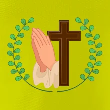 Věnec - kříž a modlení