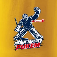 Hokejový teploměr pukem