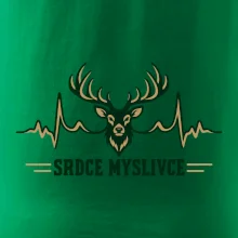 Srdce myslivce jelen a tepová křivka
