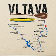 Mapa řeky Vltavy