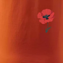 Vlčí mák kreslený na prsu