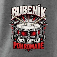 Bubeník drží kapelu pohromadě - červený rockový buben
