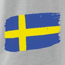 Švédsko vlajka štětkou