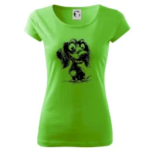 Černobílá karikatura jezevčík