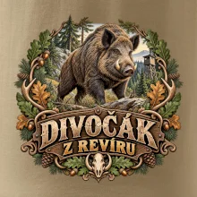Divočák z revíru myslivecký lesní motiv