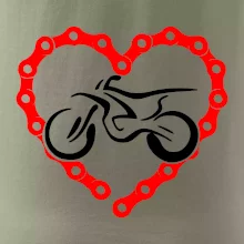 Moto srdce řetěz - enduro