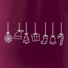 Rodinná vánoční trička  - Vánoční ozdoby na provázku