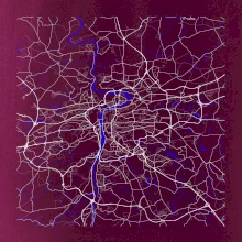 Praha - Mapa s vodními toky