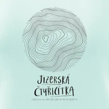 Jizerská čtyřicítka - vrstevnice v kruhu