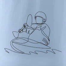 Kajak na vodě jedním tahem