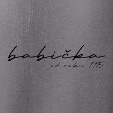 Psací nápis babička s ročníkem