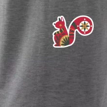 Folklor na prsu veverka