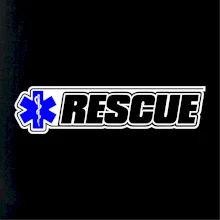 Záchranář rescue kříž modrý