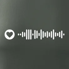 Zamilovaný Spotify kód na prsu