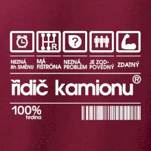 Čárový kód řidič kamionu