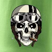 Motorkářská helma a doutník