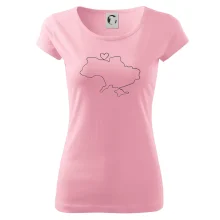 Mapa Ukrajiny - srdce