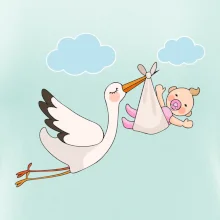 Čáp čekáme miminko - holka