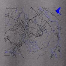 Kopřivnice - Mapa s vodními toky