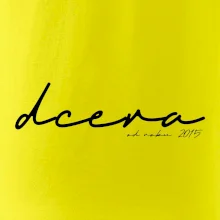 Psací nápis syn - dcera s ročníkem