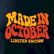 Made in october limited edition retro vlnité písmo