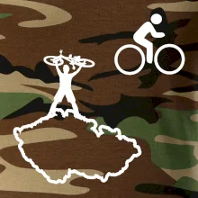 Mapa ČR + kolo na prsu Mapa ČR + kolo na prsu
