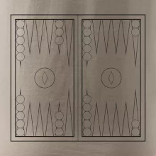 Backgammon černobílý