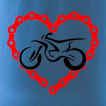 Moto srdce řetěz - enduro