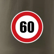Dopravní značka - omezení rychlosti 60
