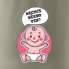 Nechce někdo ven - Triko pro porodní asistentku