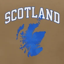 Scotland nápis s mapou
