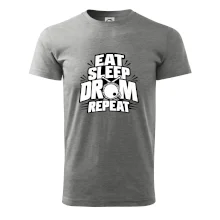 Eat sleep drum repeat - minimalistický bubenický slogan