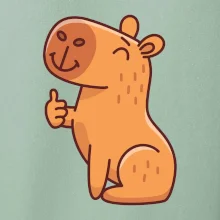 Kapybara s palcem nahoru