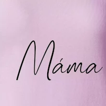 Nápis psací na prsou - máma