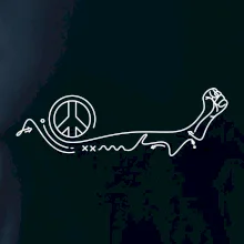 Pěst a symbol míru Pěst a symbol míru