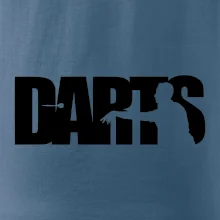 Darts - nápis se šipkařem