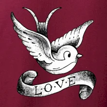 Love holubice - kreslená