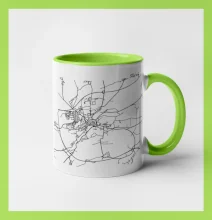 Mapy měst černobílé Slaný