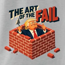 Donald Trump zazděný ve vlastní zdi